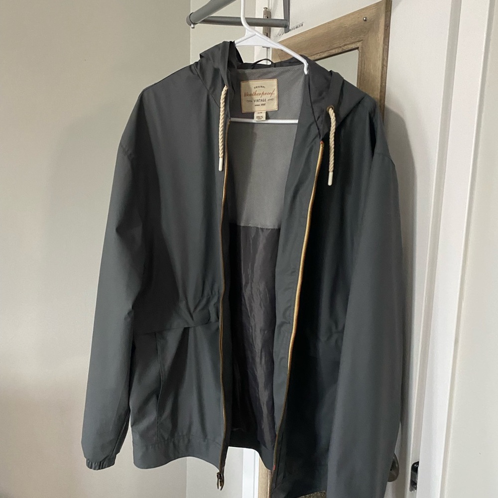 Gray Structured Rain and Windbreaker Jacket
